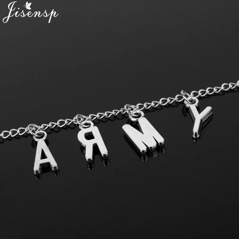 Jisensp Новинка KPOP Bangtnn Мальчики веер клуб армейская Подвеска Ожерелье Женщины