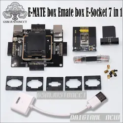 Новый E-MATE коробка эмате box E-разъем 6 в 1 (+ 1 шт. кабель) без сварки BGA169E BGA162 BGA221 поддержка EASYJTAG плюс ATF GPG EMMC коробка