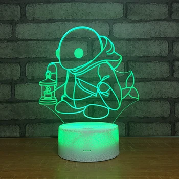 

Simplified characters3D Night Light Creative Illusion 3d Lamp LED 7 Color changing Table Desk Lamp For Children Xmas Gift