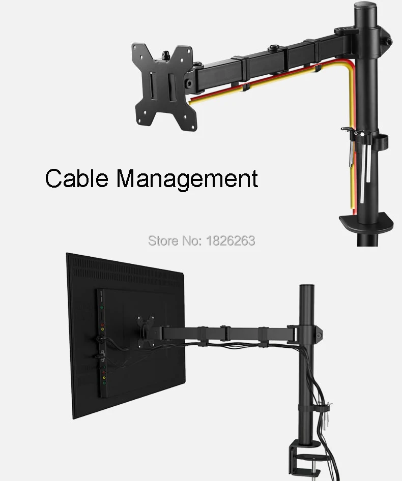 Полный рабочий стол зажима/втулка 1"-27" монитор держатель крепление руки свободный подъем поворотный дисплей стенд загрузка 9,9 кг