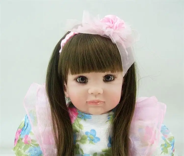 DOLLMAI Высокое качество 100% нетоксичные 60 см силиконовые куклы reborn, Реалистичная кукла reborn модное кружевное платье принцессы комплект куклы BJD