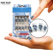 2016 palette fake nails with designs flower pattern nail tips unghie finte tips nail vibrating sex dolls for women