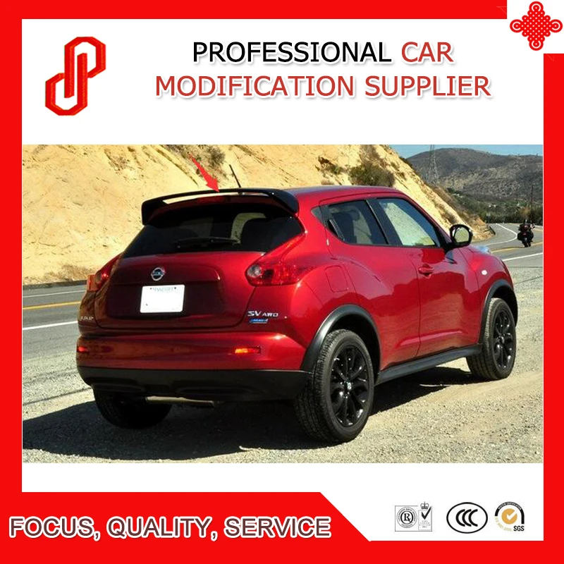 

High quality ABS black white color car rear wing roof spoiler for Juke 2008 2009 2010 2011 2012 2013 2014 2015