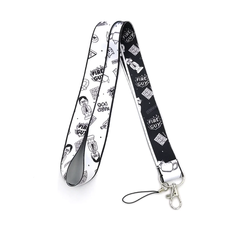 RE285 The office tv show cartoon kids Neck Lanyard keychain Mobile Phone Strap ID Badge Holder Rope Key Chain Keyrings cosplay