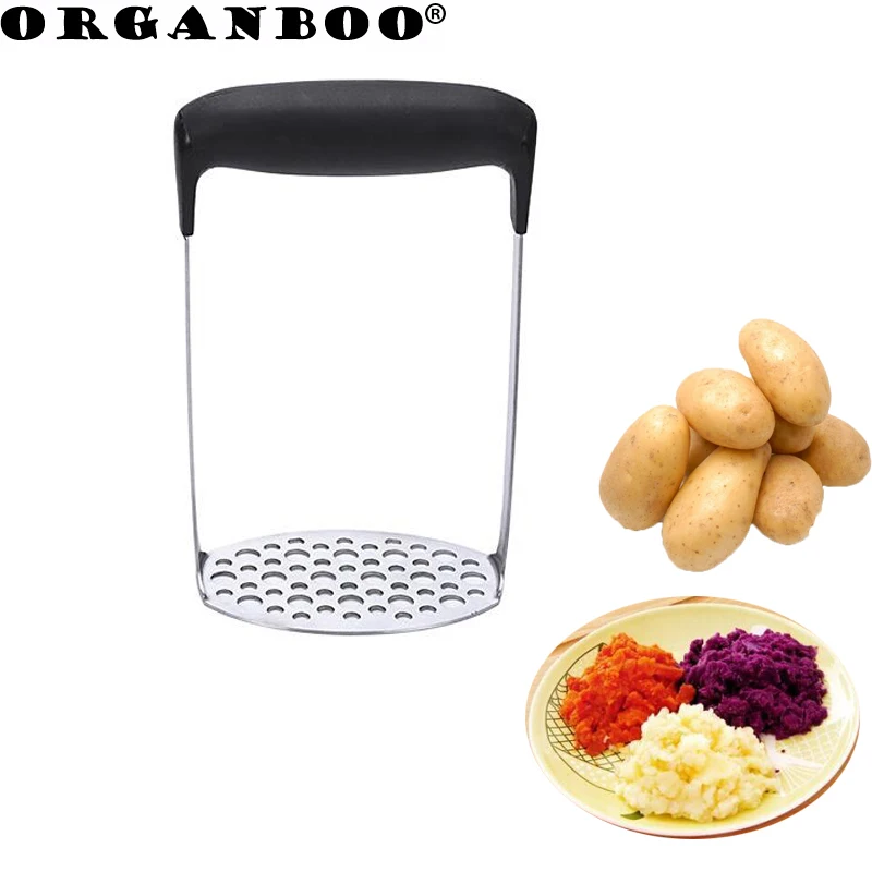 

ORGANBOO 1PC Stainless Steel Kitchen Potato Masher Household Manual Sweet Potato Making Potato Cutter Fruit Vegetable Tools