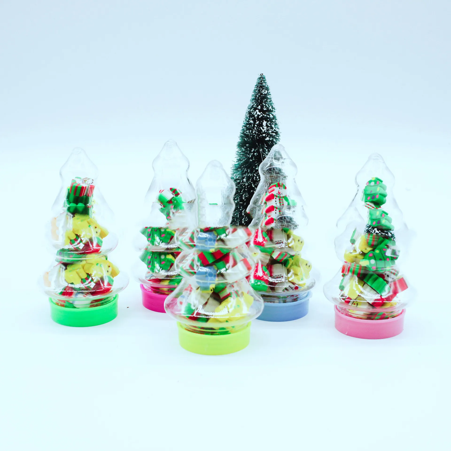

Cartoon Eraser Christmas Tree Heart Shape Box Mini Pencil Eraser Cute Cartoon Toy Rubber Eraser Funny Student Stationery