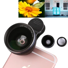Универсальный 0.45X Широкий формат макрообъектив клип комплект для iphone Samsung Huawei Xiaomi Sony Объективы для мобильных телефонов сотовый телефон Объективы для фотоаппаратов