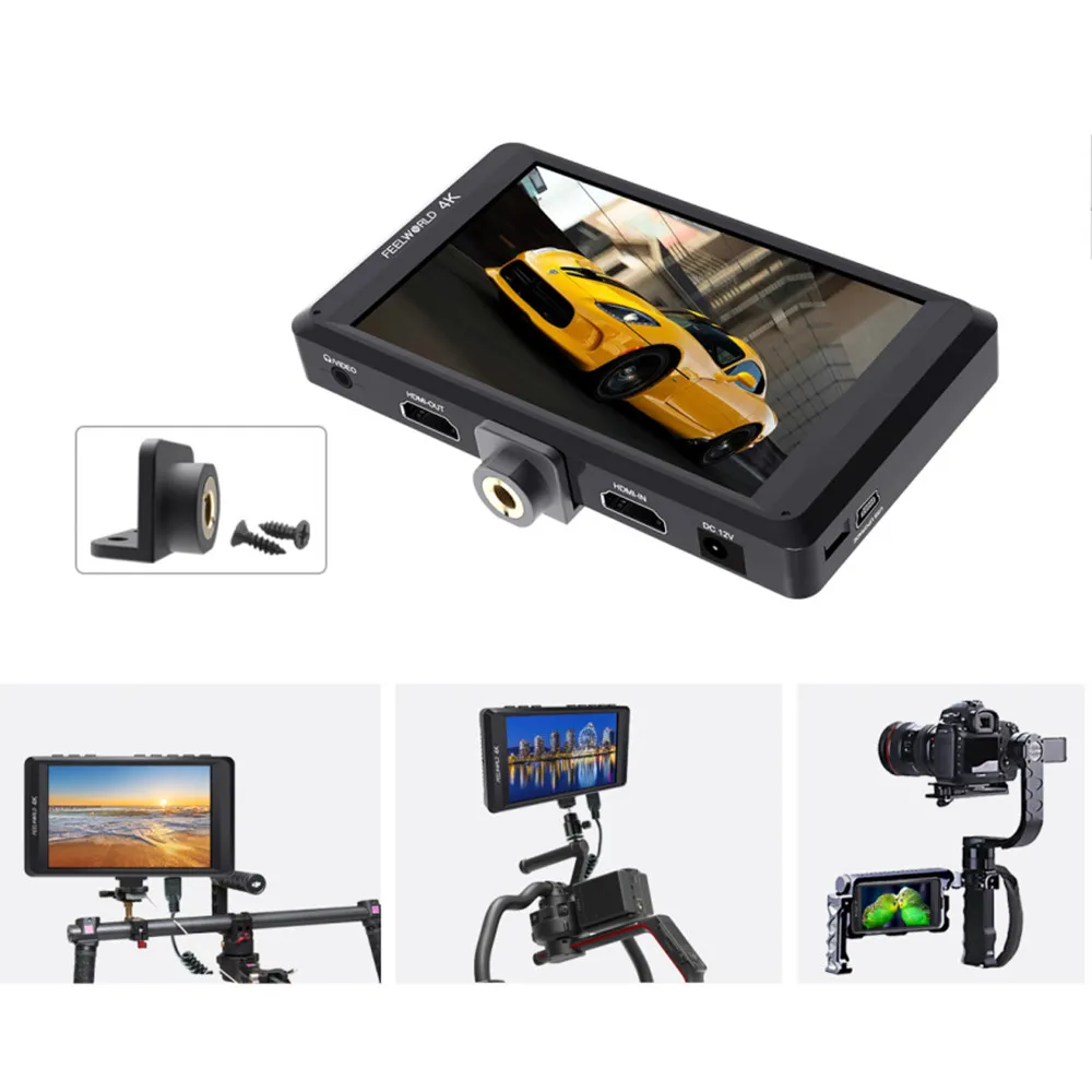 Монитор для камеры Feelworld FW450 4 5 дюйма IPS 4K HDMI 1280x800 HD|Аксессуары фотостудии| |