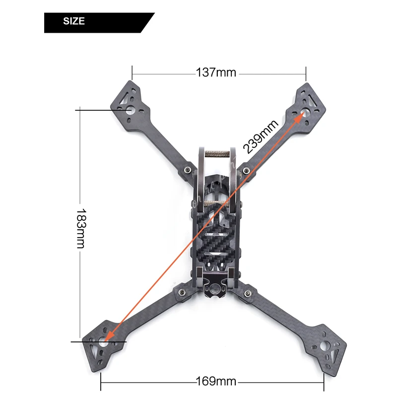 GEPRC Mark3 H5 225 мм/H6 250 мм карбоновая рамка Комплект для фристайла FPV RC Drone запчасти