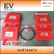 Para Mitsubishi peças de reposição do motor 6D24 6D24T PISTÃO ANEL CONJUNTO