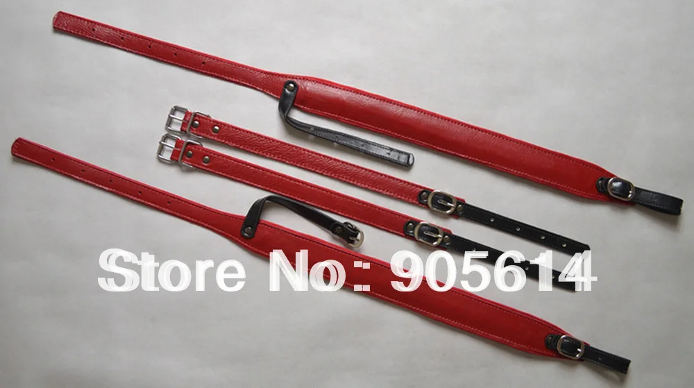 

Red genuine Leather Straps Strap For 96-120 bass Accordion Accordian Harness