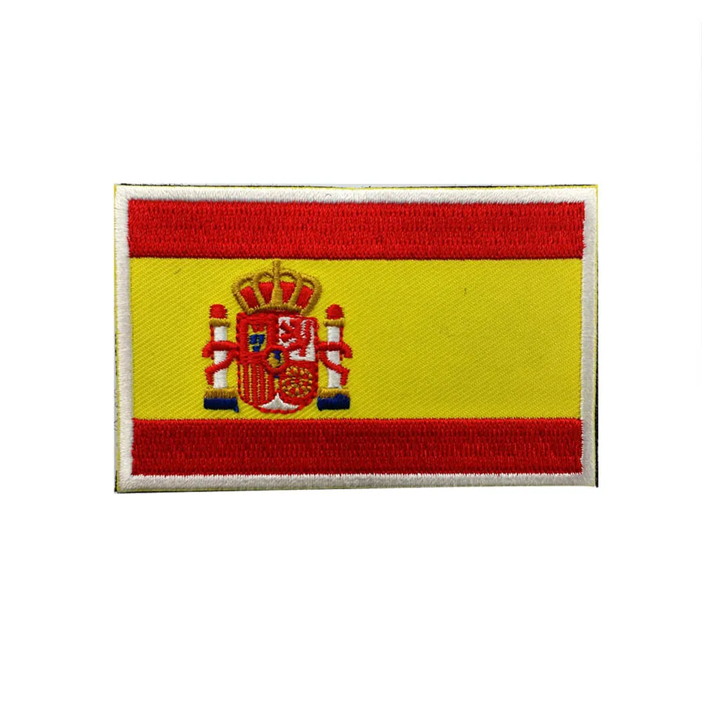 80*50mm Spanish Flag Embroidered Badge Drapeau de l'Espagne Military