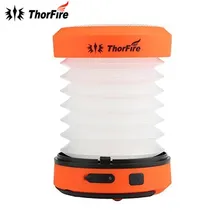 ThorFire 30-125LM LED Camping Lantern DC 5V USB Rechargeable Mini Flashlight Torch Light Lamp CL01 Collapsible Hand Crank Hiking