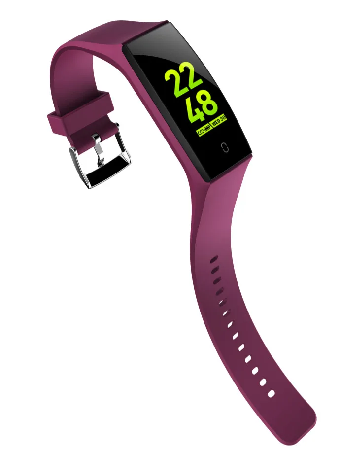 Модные часы Smart Watch Леди Для женщин активности Фитнес трекер IP67 Водонепроницаемый монитор сердечного ритма крови Давление спортивный смарт-браслет - Цвет: Фиолетовый