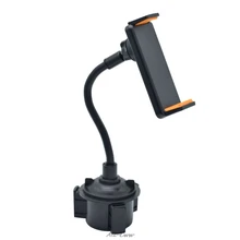 Автомобильный держатель для чашки с напитками, держатель для телефона, вращающаяся на 360 градусов колыбель с более длинной шеей для 4-10,5 дюймов iPhone ipad Sams