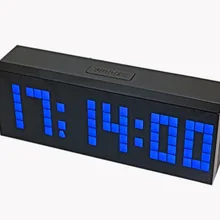 Настольный светодиодный цифровой будильник, настенные часы, большой таймер обратного отсчета с датой температуры для прикроватной кровати, гостиной, офиса