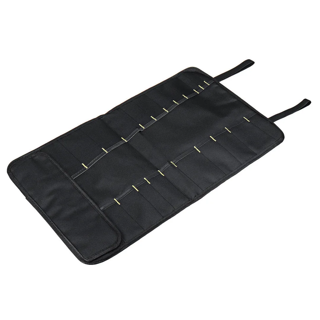 3 Color Choice Chef Knife Bag Roll Bag Carry Case Bag Kitchen Cooking Portable Durable Storage 22 Pockets Black Blue Green