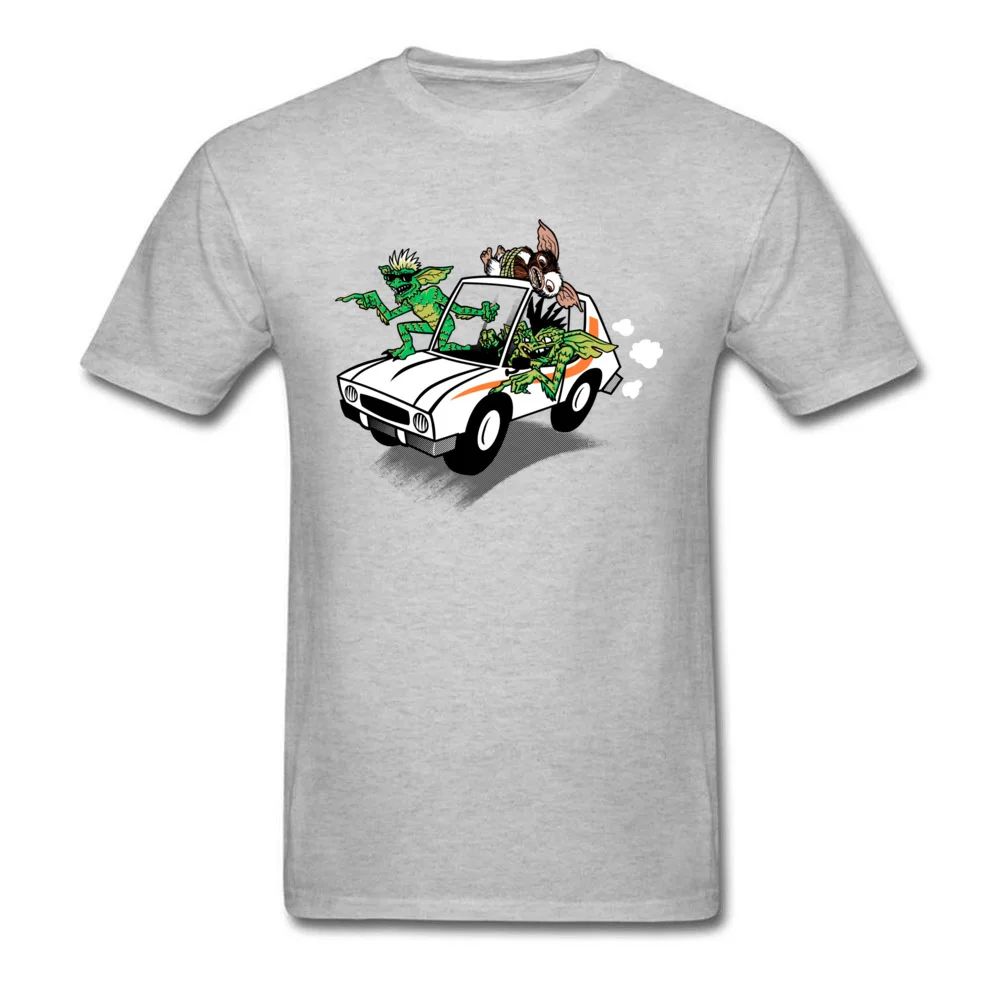 Normal Gremlinz Party Short Sleeve Labor Day Tops & Tees Retro O-Neck 100% Cotton T Shirts Men T Shirt Wholesale Gremlinz grey