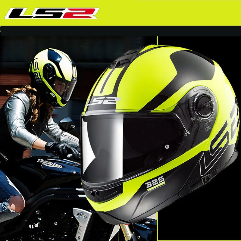 LS2 FF325 Flip Up Motorcycle Helmet Dual Shield Man Woman Modular Helmet  Casco Moto capacete ls2 Helmet cascos para moto DOT