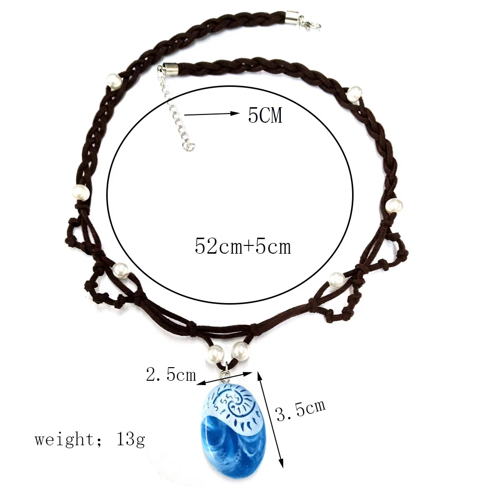 Летнее Детское платье с моаной для девочек, платье принцессы Vaiana, детские праздничные маскарадные костюмы с ожерельем, детская одежда - Цвет: necklace
