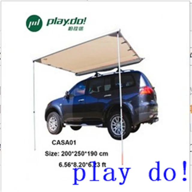 Best price at $663 Cheap Car side retractable sun shelter awning OEM CASA01PLAYDO carport awning for car shade tent shelter 6.56*8.20*6.23ft 2X2.5X1.9M