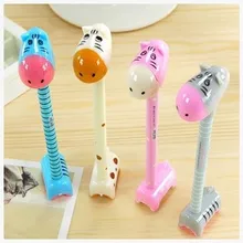 Офисная Студенческая детская каваи Новинка Канцелярские Животные форма Ослик Жираф мультипликационная гелевая ручка с принтом ручка-игрушка
