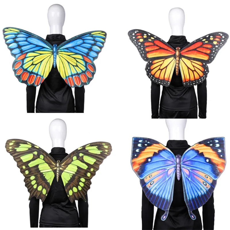 

Halloween mardi gras carnival Kids adult party masquerade butterfly wings dress up Cosplay Non-woven butterfly wings Costumes