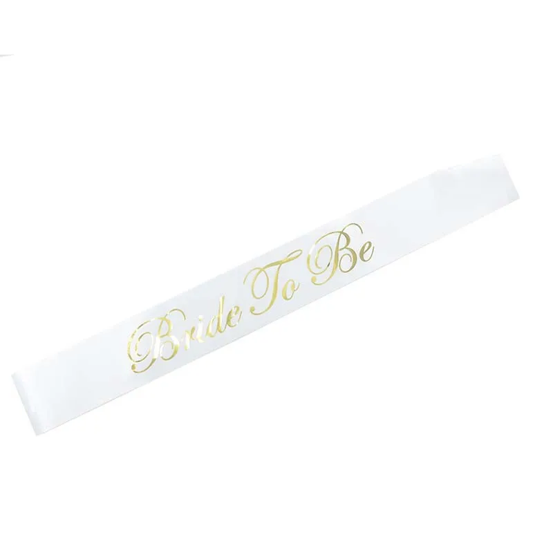 1 Pcs Bride to Be Sash white Bride to Be Sash with Pink Team Bride for Hen Party Wedding Bridal Shower Gold Letter HW66 (2)
