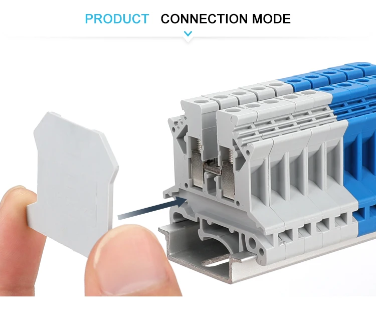 10 шт. D-UK-4-10 для UK 3N UK5N UK6N UK10N UIK16 UK25Terminal Block аксессуары Концевая крышка пластины на din-рейку клеммные блоки