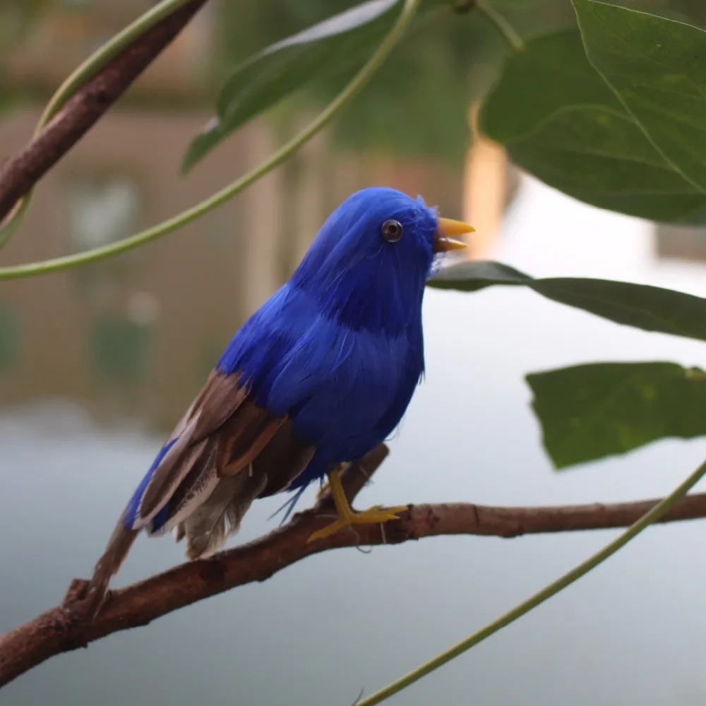 

Blue Artificial Little birds Home Decoration Phtogragh Props Artificial Birds Garden Ornament