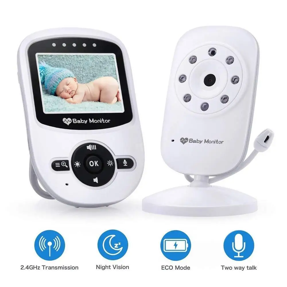 

Babyfoon Camera video nanny baby monitors 2.4 inch TFT LCD IR Night Vision Intercom Lullabies Temperature Monitor 2X Zoom