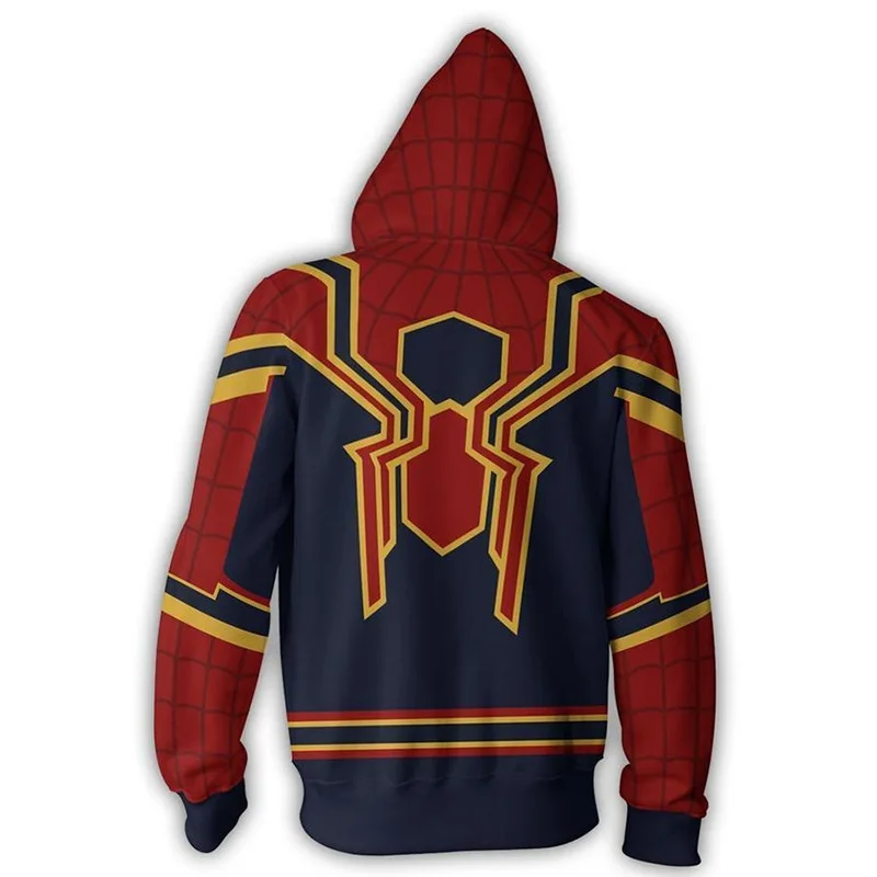 

2018 New Hot Fashion Men/Women 3D Sweatshirts Print Animal Spider Line Pocket Hoodies Unisex Tops Wholesale retail Zipper Hoodie