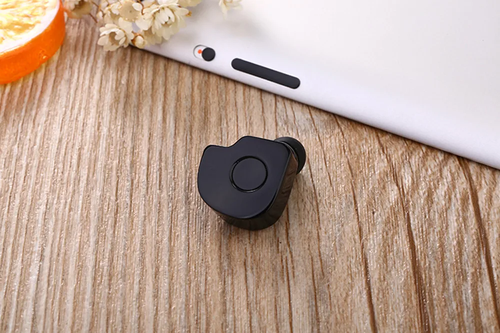 

Bluetooth 4.2 Mini In-Ear Wireless Sport Earbuds Headset Stereo Earphone BK Support multipoint connections with Microphone 56#