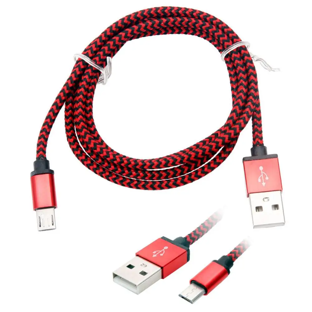 

3FT Braided Aluminum USB Android Data Cable Red New High Quality Cable Fashionable Red USB Android Cable For Smart Devices