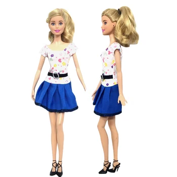 

NK 2020 Newest Doll Dress Beautiful Handmade Party ClothesTop Fashion Dress For Barbie Noble Doll Best Child Girls Gift 085I