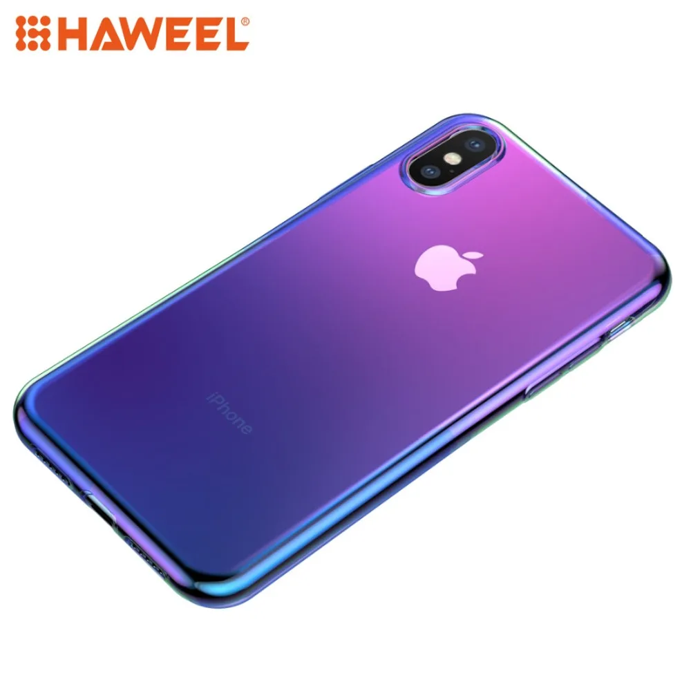 

HAWEEL Two Color-changing Electroplating TPU Case for iPhone XS / X iPhone XR iPhone XS MAX iPhone Cover Shell Guard