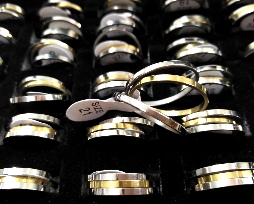 36 Sets ( 3pcs/set) Classic Wedding Bands Rings For Women men 3 in 1 Ring Stainless Steel Band Wholesale Jewelry Gift | Украшения и