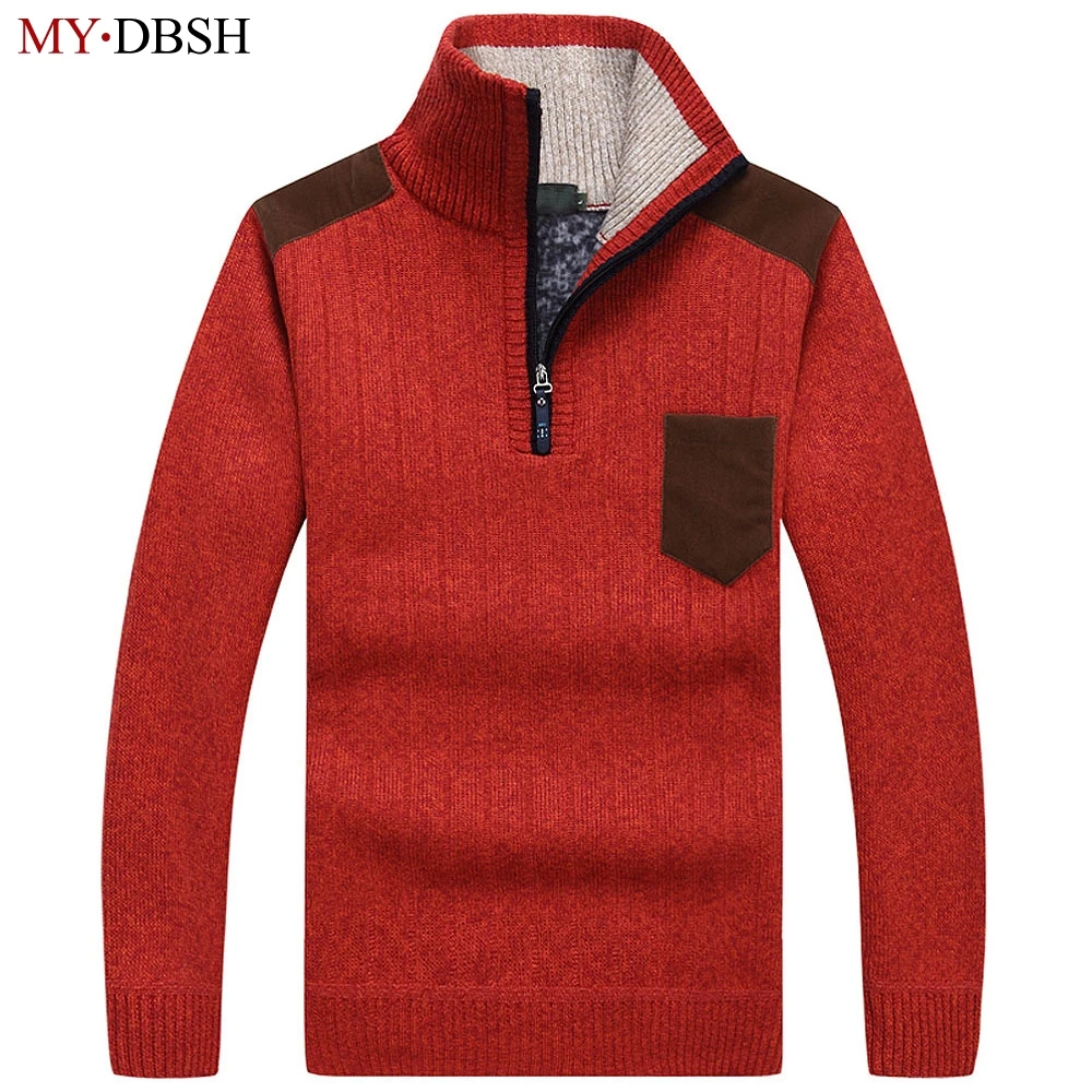 Buy Men's Sweaters Thick Warm Winter Zipper Pullover