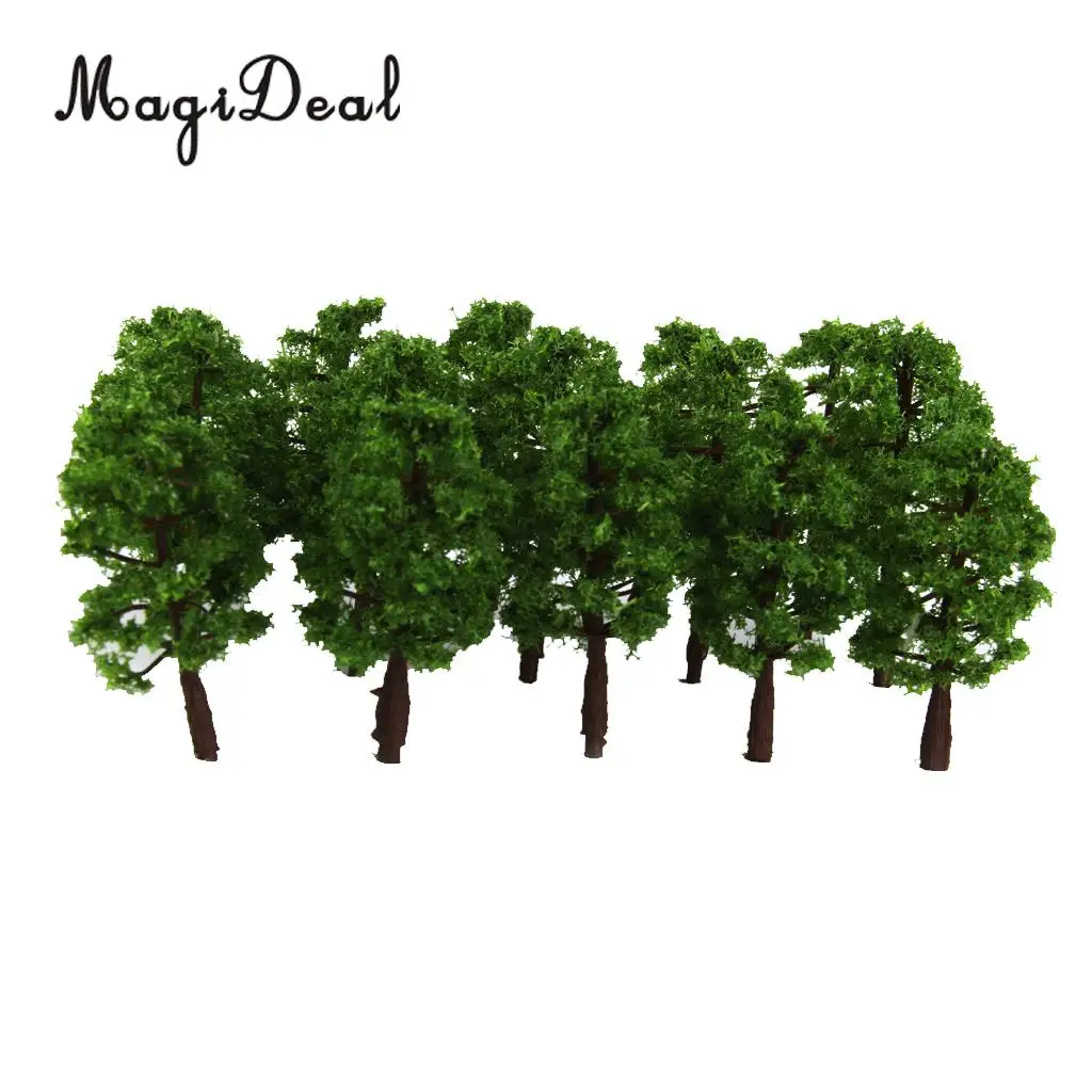 30Pcs Plastic Greenery HO N Model Trees for Train Railroad Railway Village Scenery Layout Landscape Model Toys