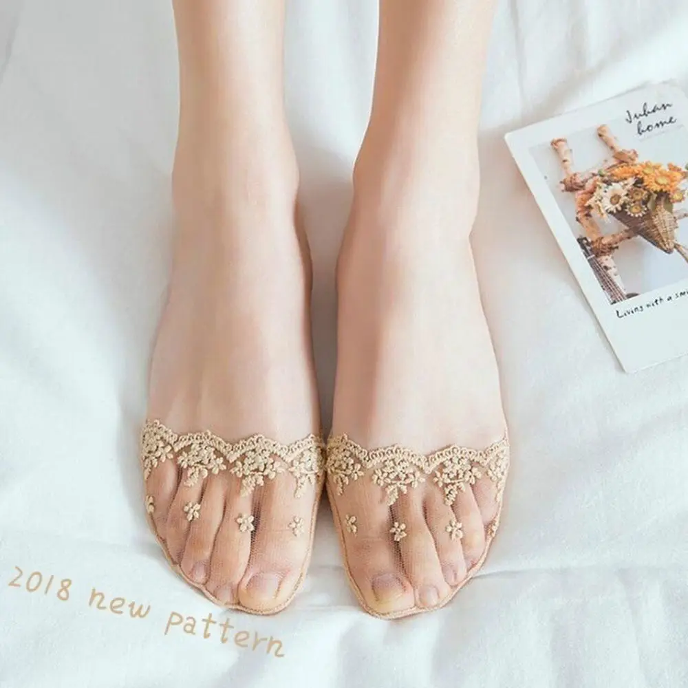 

Short Boat Socks Invisible Liner Low Cut Ankle Meias Skarpetki Damskie Soft Socks for Women Lace Floral