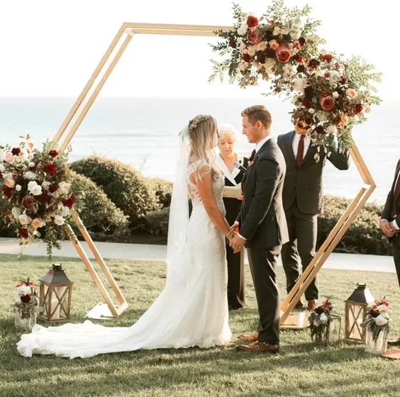 1pcs Lot New Design Wedding Hexagon Arch Wedding Backdrops For