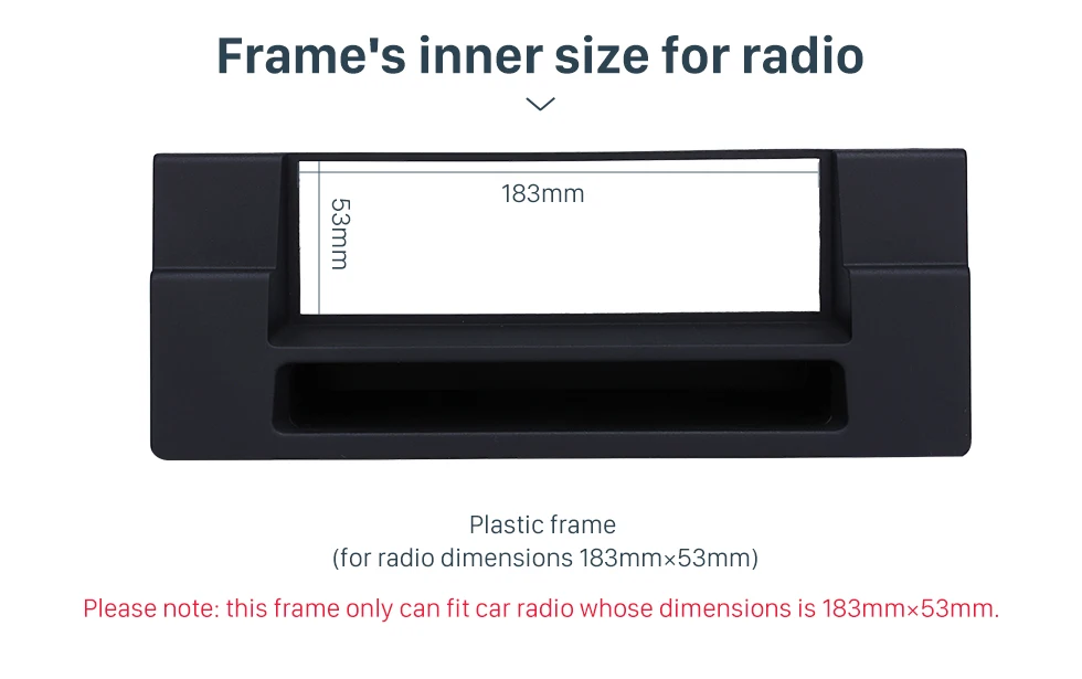Seicane 1DIN 183 мм* 53 мм Автомобильная Радио фасции для BMW 5 E39 X5 E53 DVD плеер рамка тире отделка установочный комплект