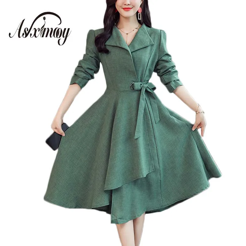 

Women Dress Elegant A Line Slim Office Dress Plus Size Women 2018 Autumn Cotton Linen Maxi Long Casual Women Dresses