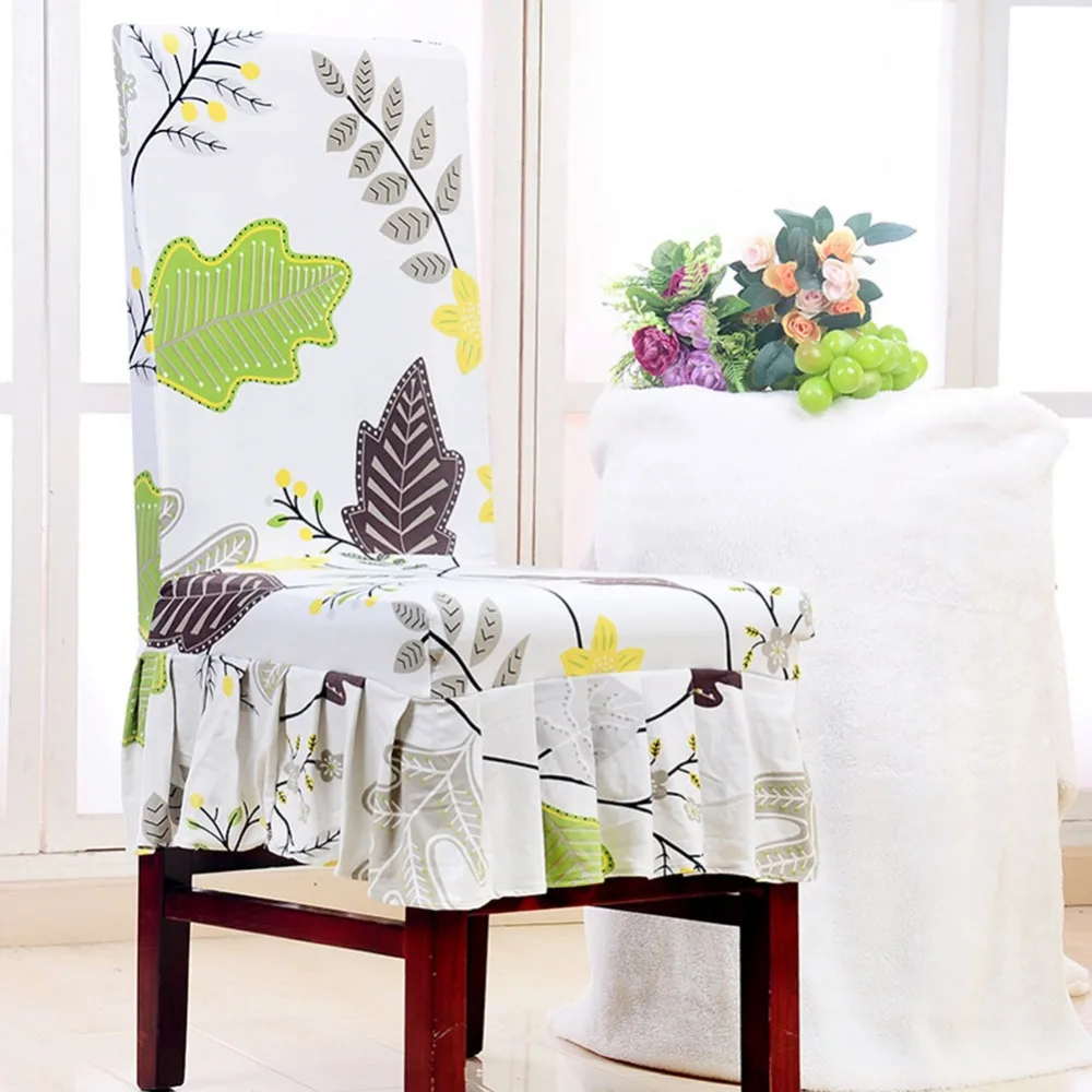 

Meijuner Chair Cover Polyester Chair Protector Elastic Flouncing Coats Chair Case Kitchen Dining Room Chair Removable Cover Case