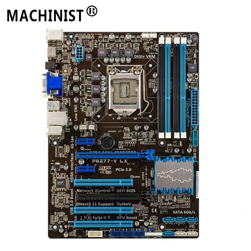 

Z77 LGA 1155 For ASUS P8Z77-V LX Desktop motherboard Intel LGA 1155 Z77 DDR3 32G ATX Support for fighting 100% fully Tested
