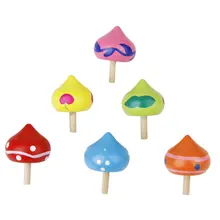 6 x в форме сердца забавные деревянные гироскопа волчок Прядильный механизм kid развивающие игрушки- красочные