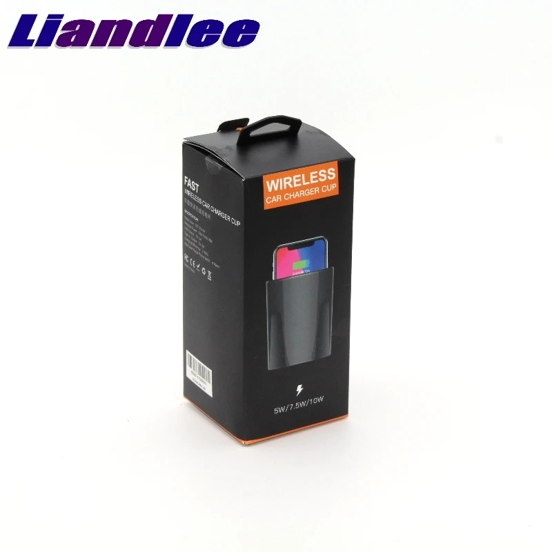 LiandLee Qi автомобиля Беспроводной телефон зарядное устройство в виде чашки держатель Стиль быстро Зарядное устройство для BMW 7 E32 E38 E65 E66 E67 E68 F01 F02 F03 F04 G11