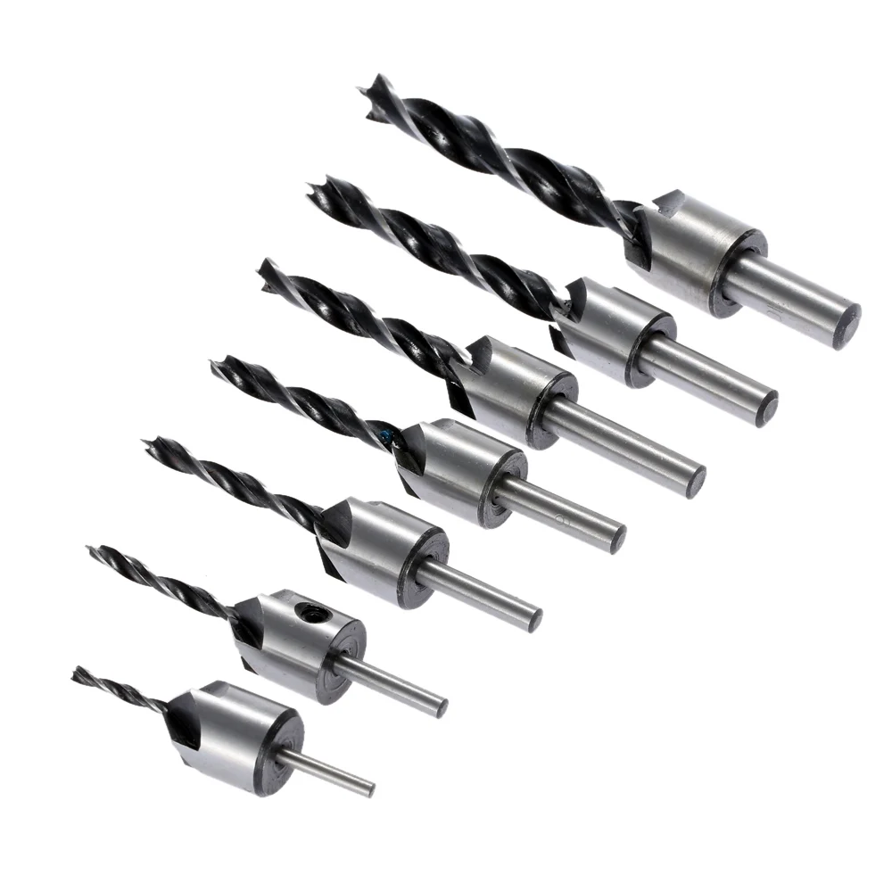 7pcs countersink drill bits for metal Woodworking Tools Drill Bits milling cutter furadeira herramientas madera punte trapano 7pcs countersink drill bits for metal Woodworking Tools Drill Bits milling cutter furadeira herramientas madera punte trapano
