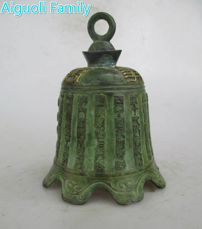 

AAA+Rare Chinese Old Bronze Carved Guanyin Bell Figurines /Art Bell Craft For Home Decoration Antique Collection