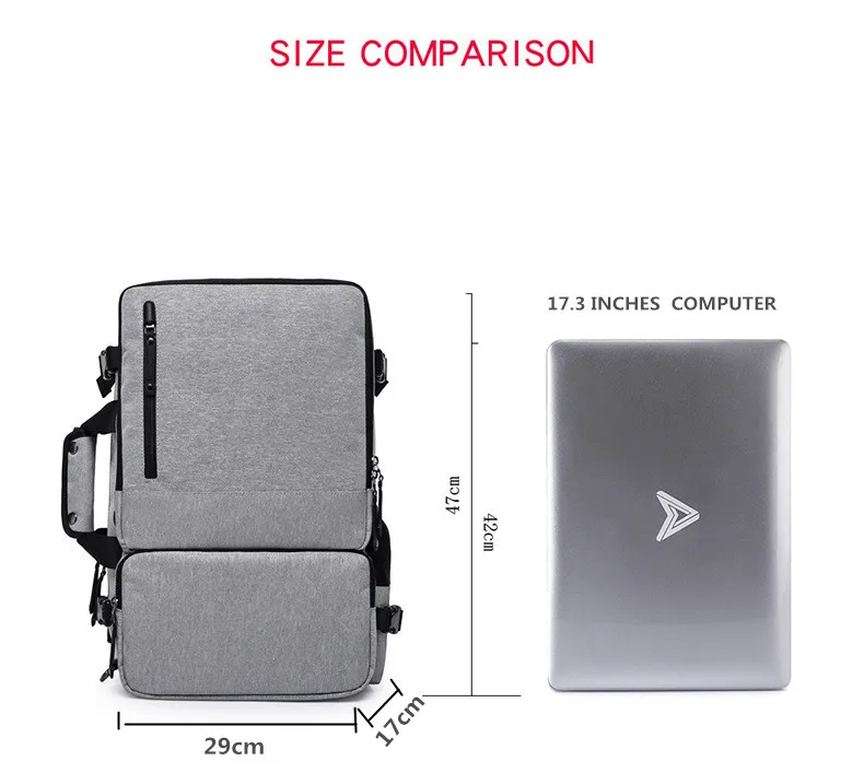 Бизнес-рюкзак для мужчин 17 дюймов, дорожная сумка для ноутбука, багаж, новинка, высокая вместительность, анти-вор, дизайн, большая вместительность